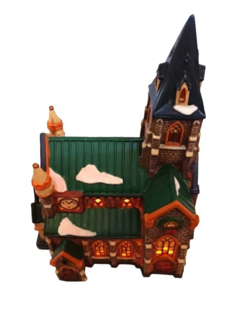 Vintage Holiday Time Village Lighted Church | EUC